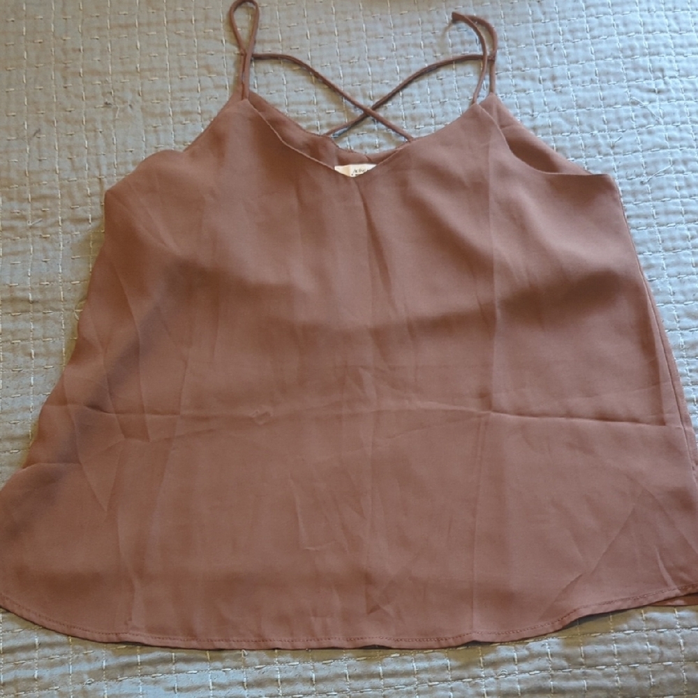 Active USA Pink Asymmetrical Backless Camisole